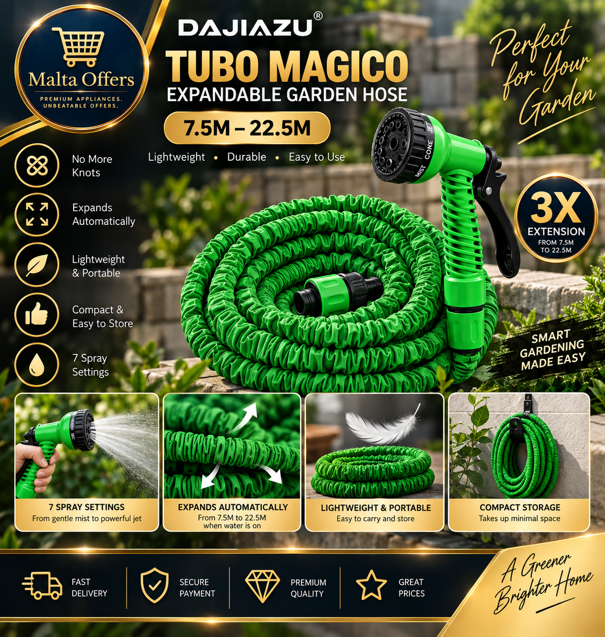 🌿 Dajijazu Tubo Magico Expandable Garden Hose